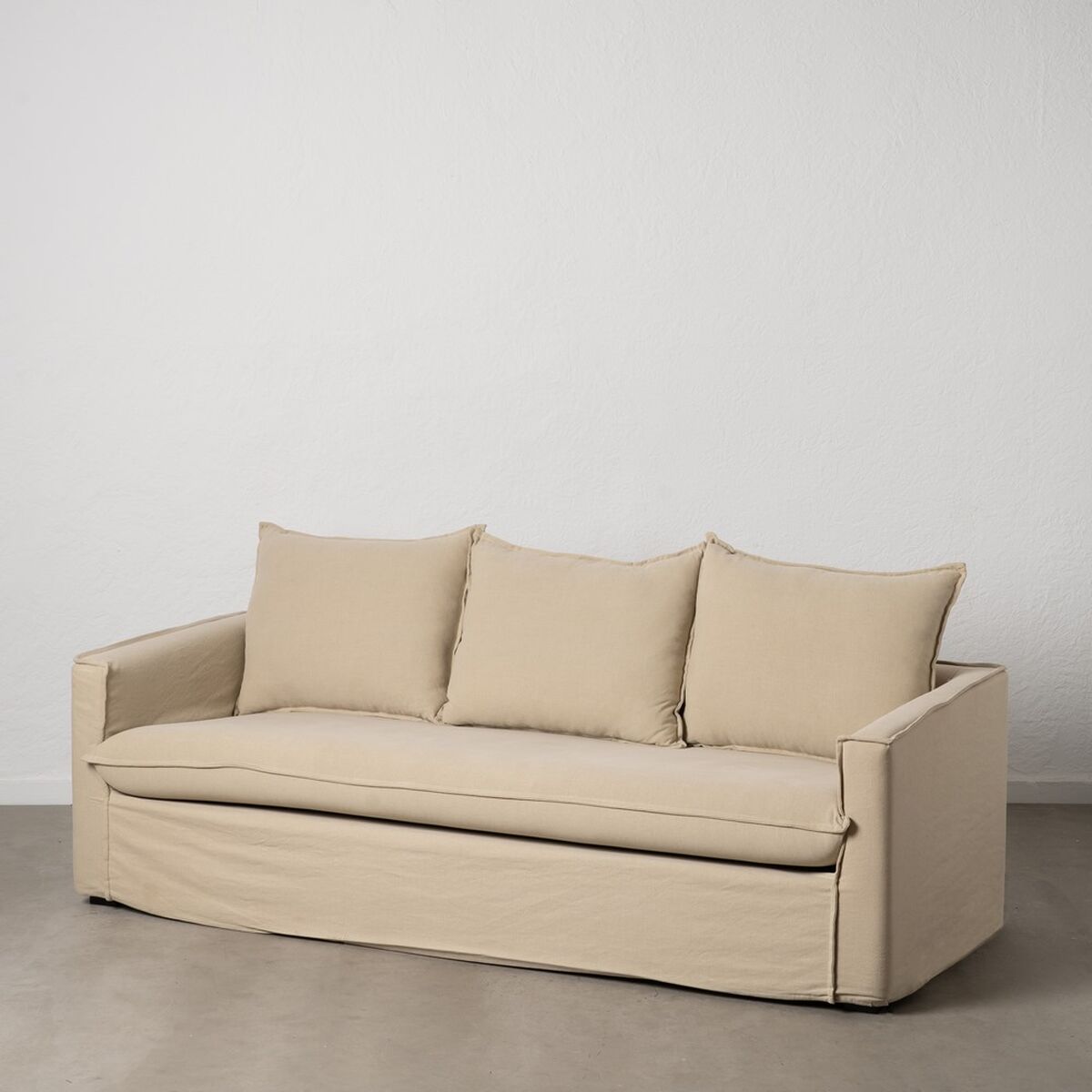Trīsvietīgs dīvāns Bēšs 220 x 95 x 90 cm